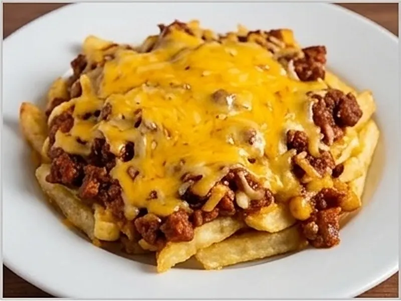 Loaded chips with mince and cheese